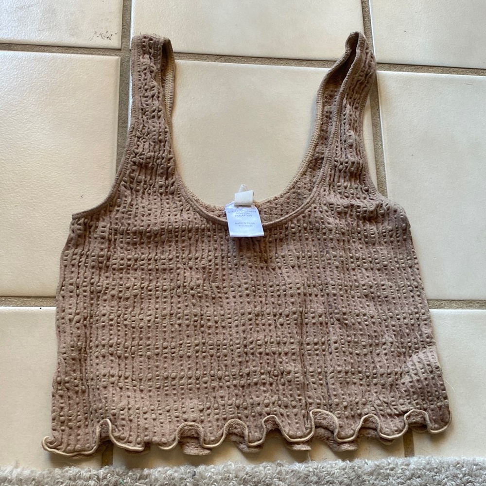 L.A. hearts brown small crop top